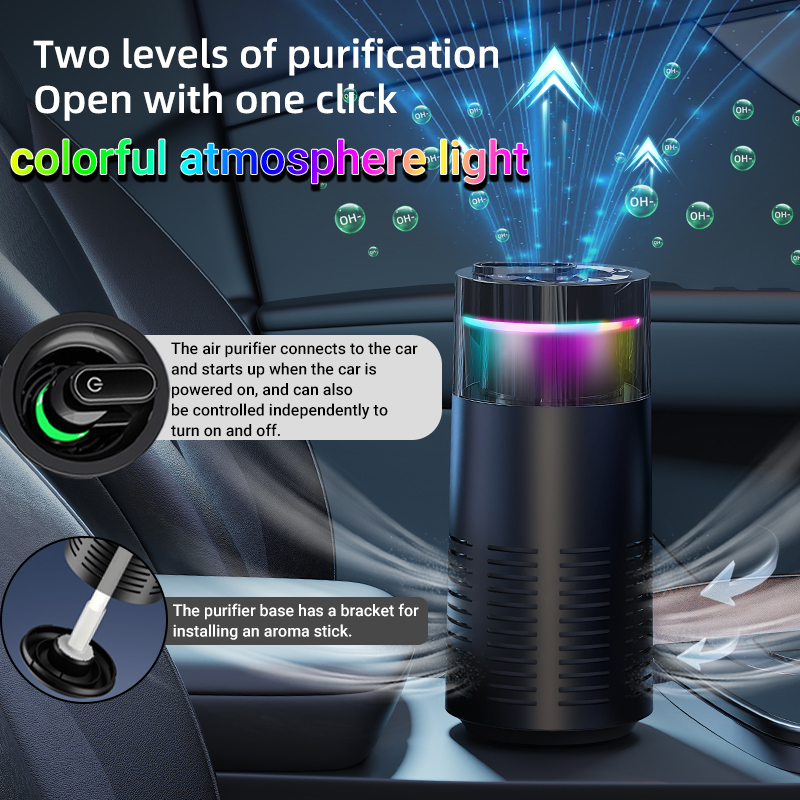 Odor Eliminator Car - Mini purificateur d'air avec bâtons d'aromathérapie,