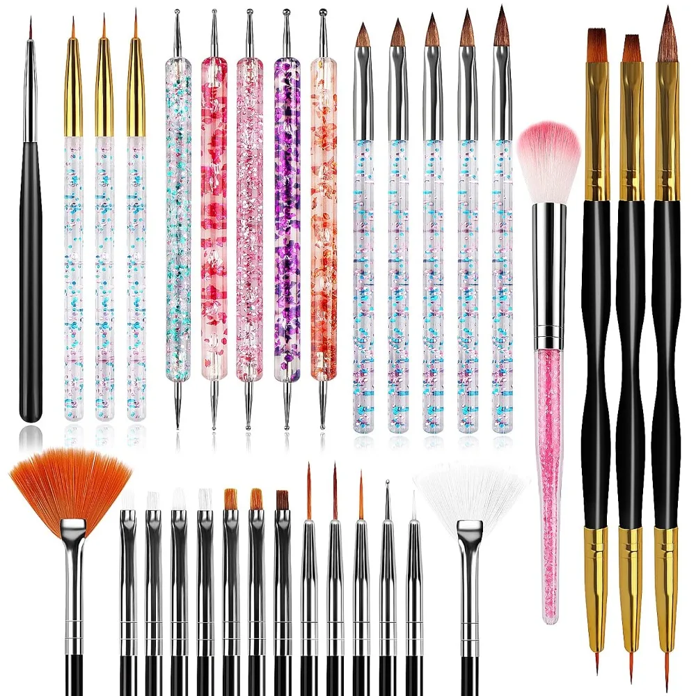 Detailing Brush Set - 32 pinceaux pour nail art, pinceaux