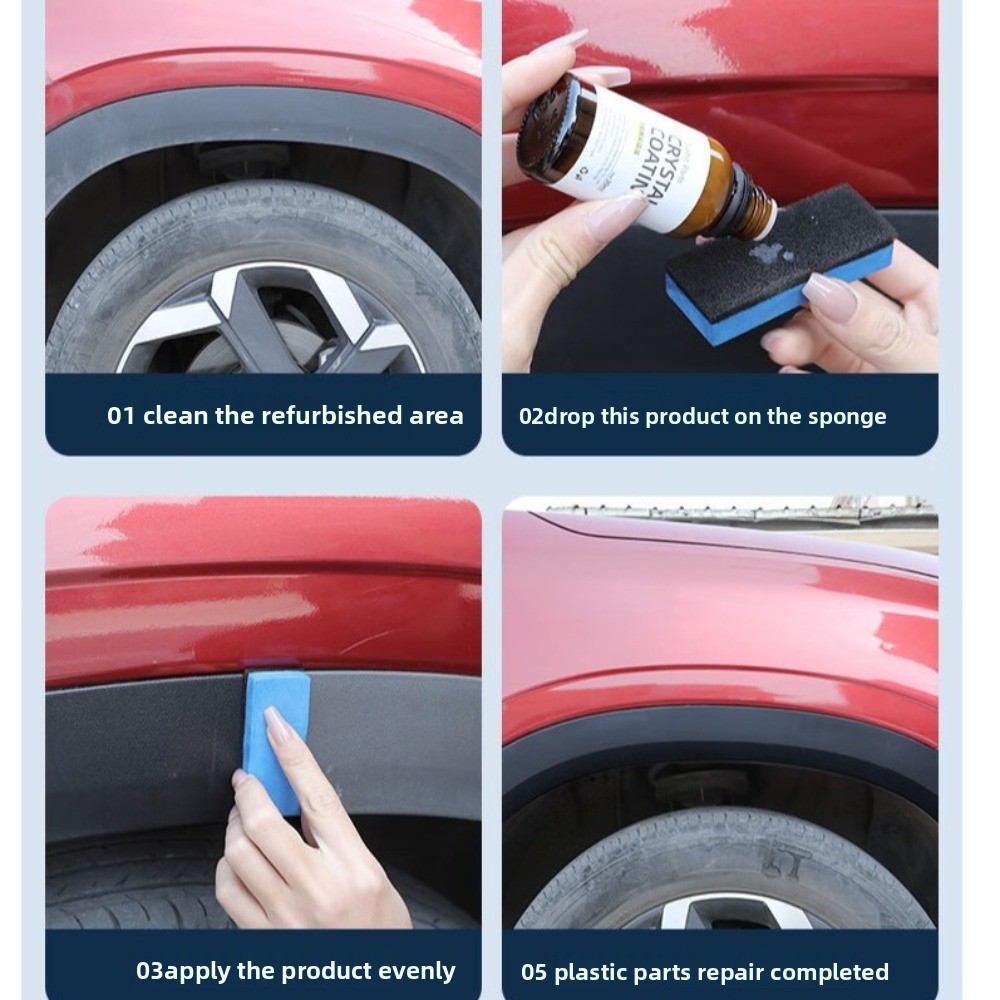 Trim Restorer Plastic - Nouveau revêtement en cristal Durable, revêtement