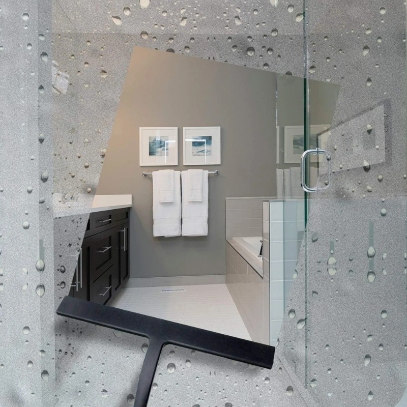 Glass Cleaner Streak - Ensemble de raclettes en silicone noir