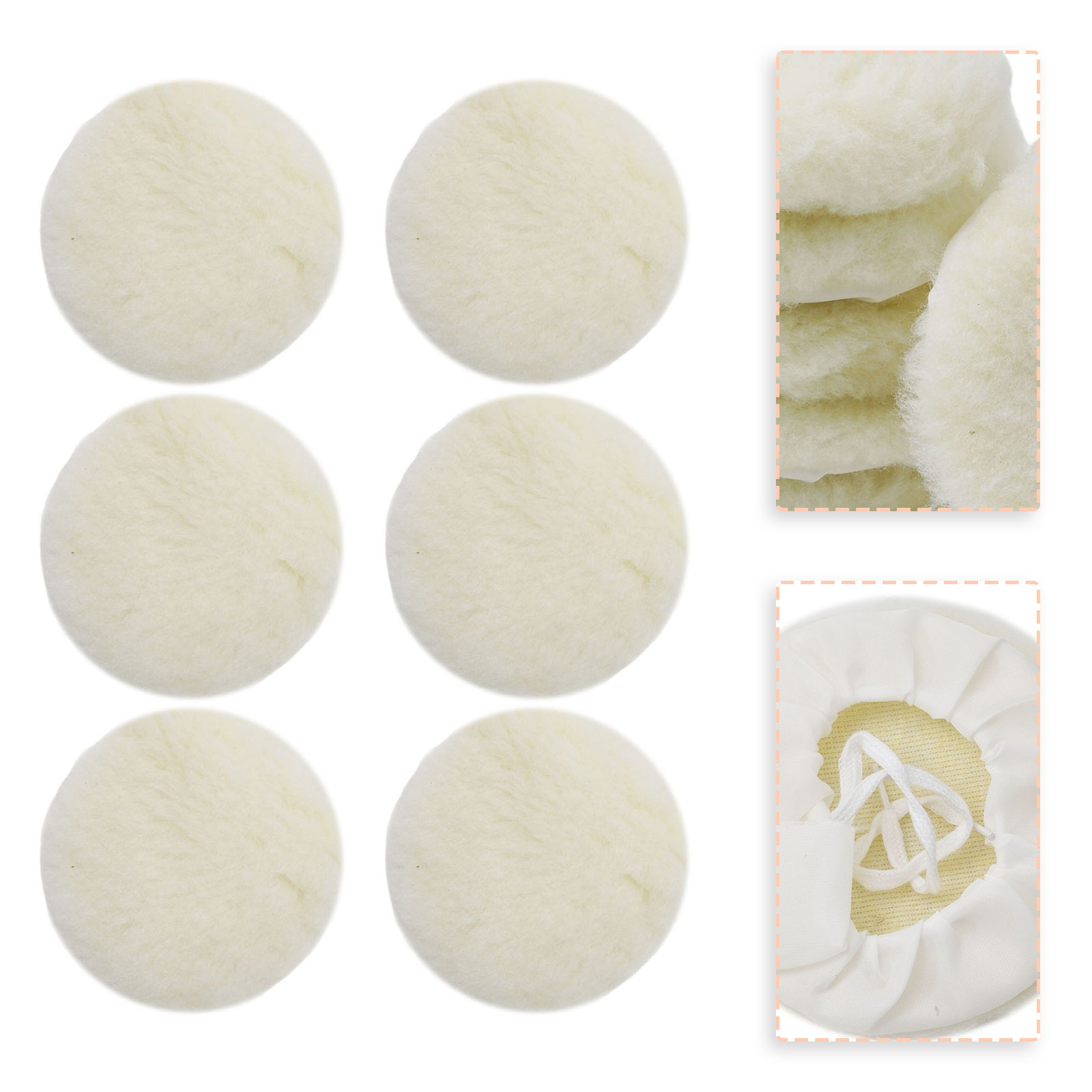 Polish Pad Set Buffer - Ensemble de tampons de polissage 125mm,