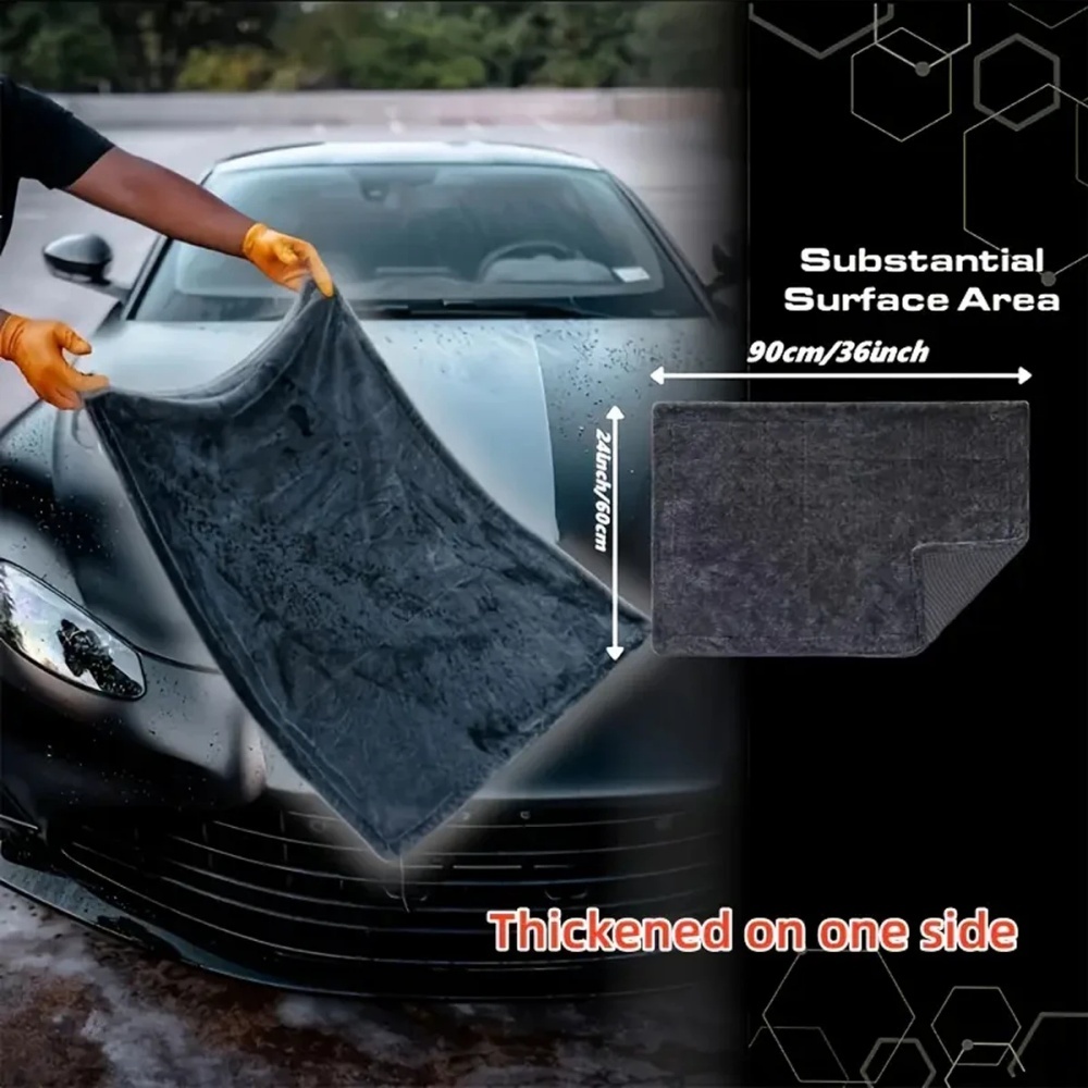 Microfiber Towel Detailing - Serviette en microfibre pour voiture, surdimensionnée,