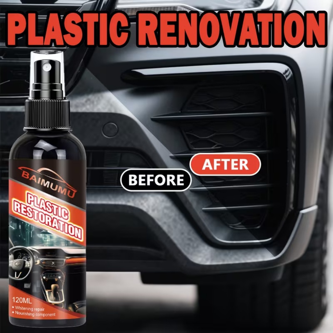 Trim Restorer Plastic - Spray Rénovateur Plastique Voiture 120ml, Restaurateur