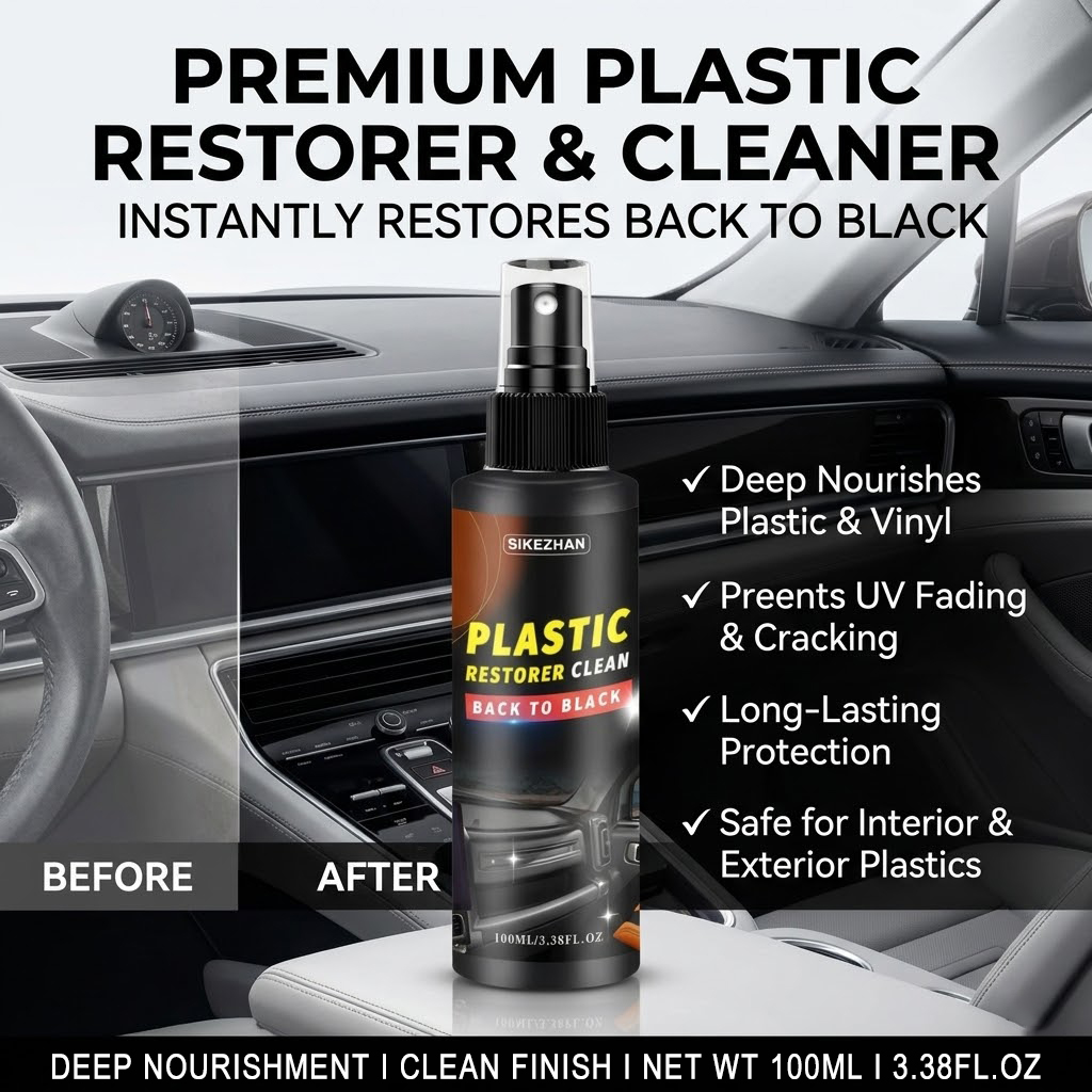 Trim Restorer Plastic - SIKEZHAN Restaurateur Plastique Nettoyant : Spray