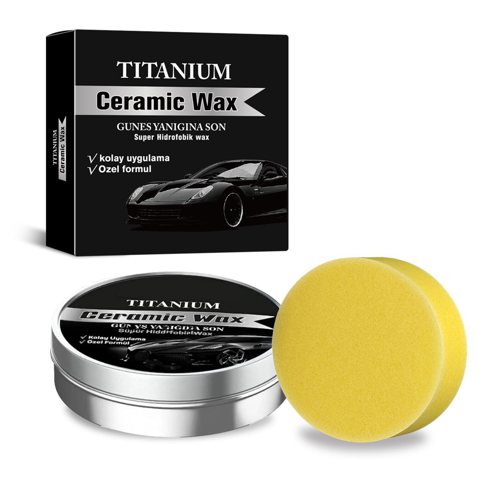 Car Wax Ceramic Coating - Cire céramique en crème 100g, cire