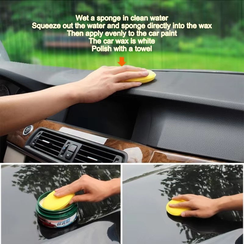 Wax Applicator Pad - Outil d'entretien automobile gris 12 pièces,