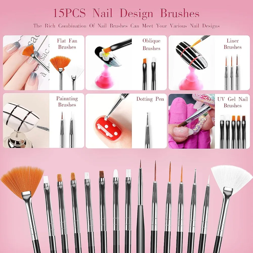32 pinceaux pour nail art, pin - Detailing Brush Set avis et prix