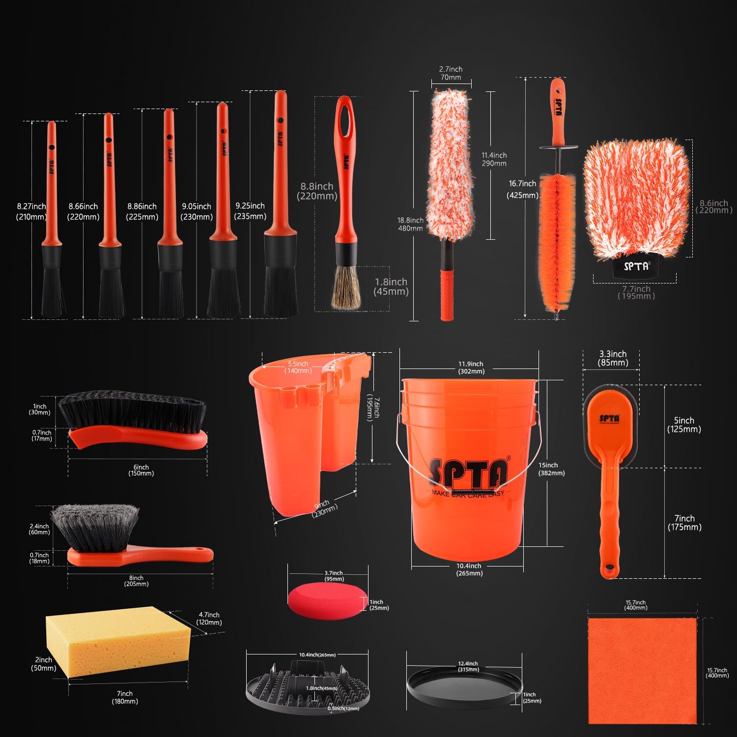 SPTA 33 pièces ensemble de sea - Interior Detailing Kit avis et prix