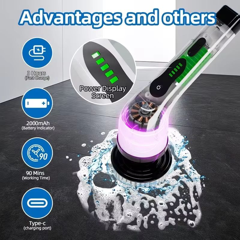 Nettoyeur électrique sans fil, - Car Cleaning Brush avis et prix