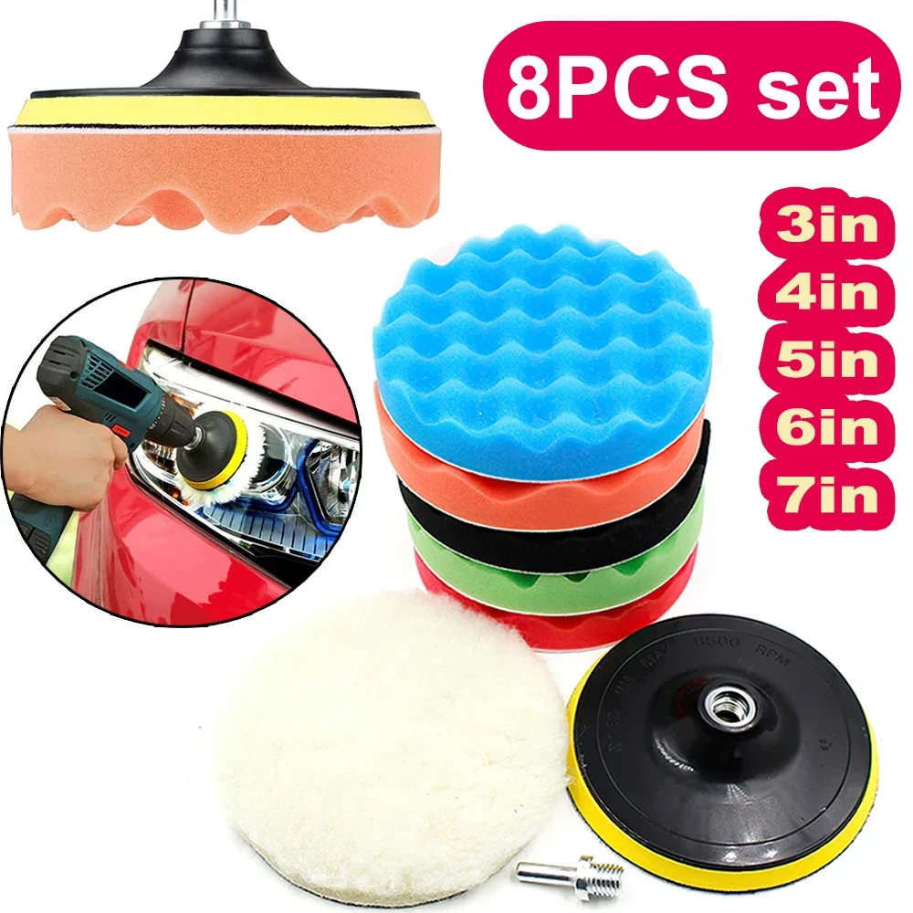 Nouveau 8 pièces Kit de tampon - Polish Pad Set Buffer avis et prix